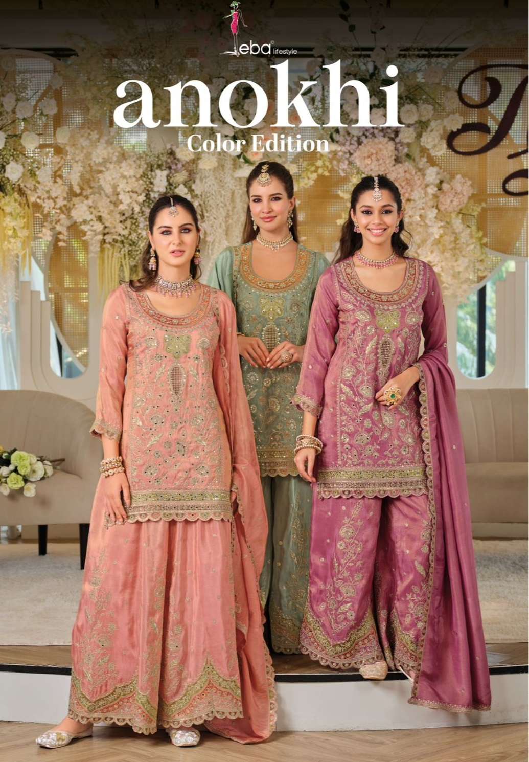 EBA LIFESTYLE ANOKHI COLOR EDITION VOL 2 HEAVY EMBROIDERY DESIGNER FESTIVE WEAR SUIT