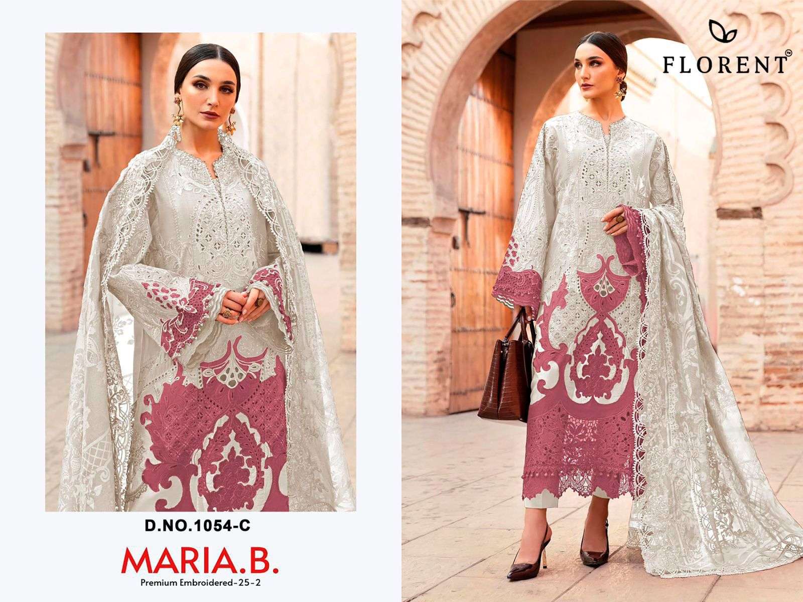 FLORENT MARIA B PREMIUM EMBROIDERED 25 VOL 2 HIT DESIGN COLLECTION 