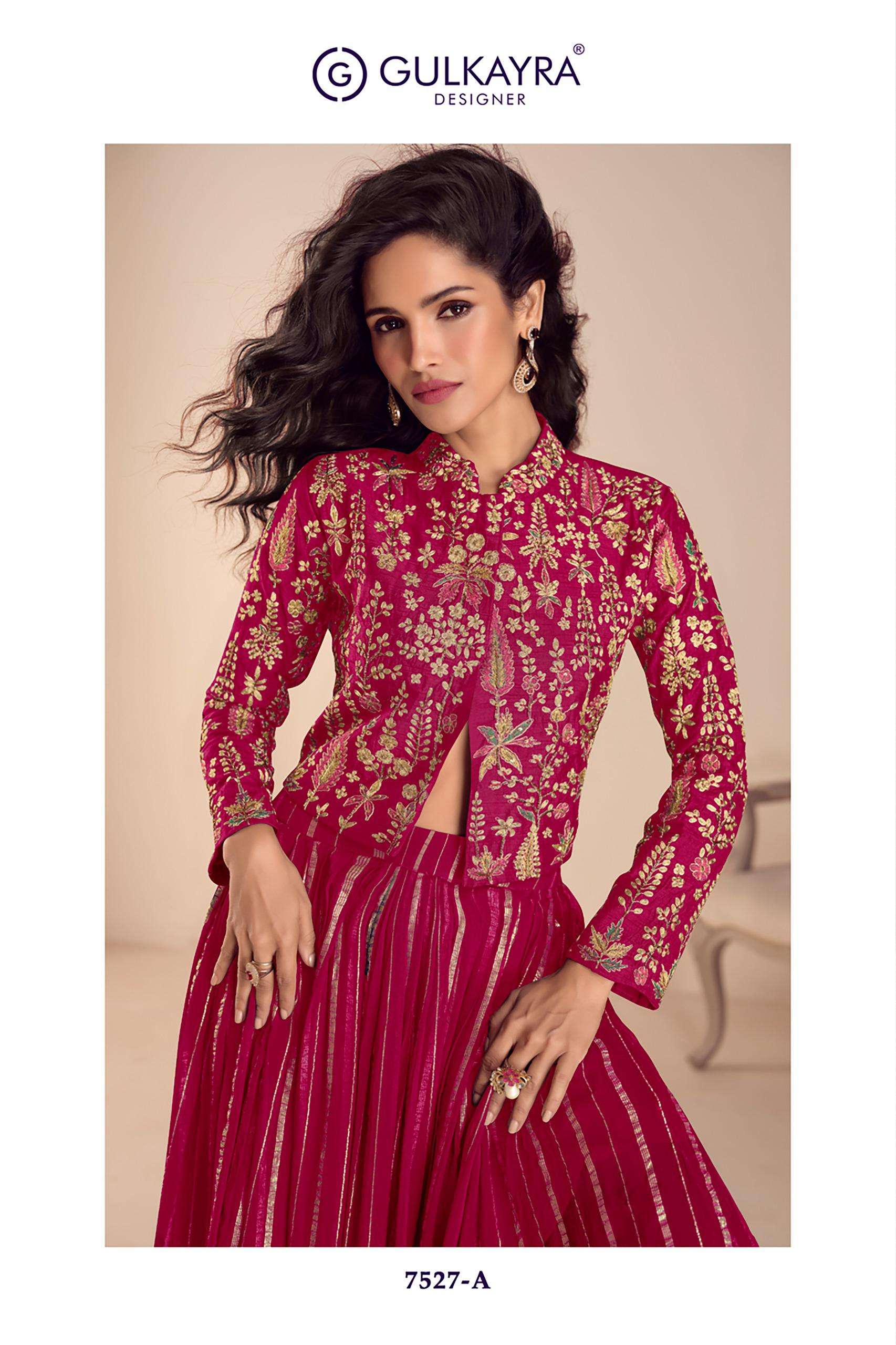 GULKAYRA DESIGNER SARGAM SILK HEAVY EMBROIDERD DESIGNER WEDDING WEAR DRESS 