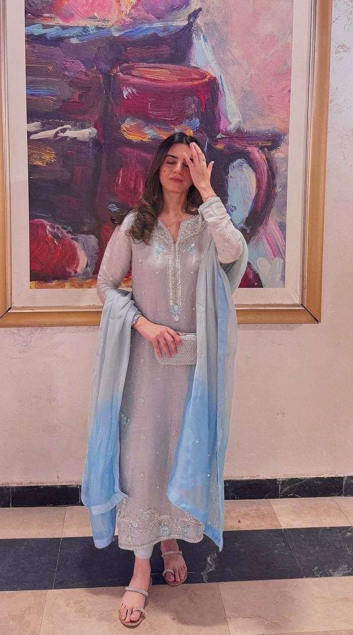 JD 629 SILK EMBROIDERY DESIGNER FESTIVE WEAR LADIES SUIT