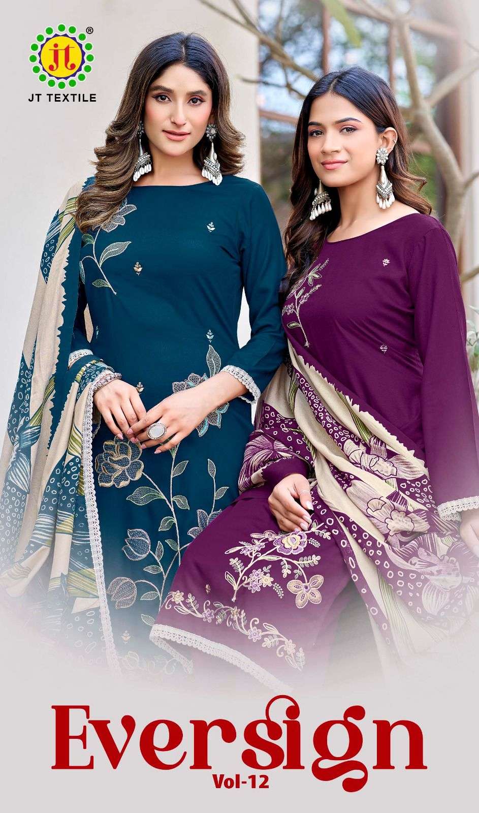 JT EVERSIGN VOL 12 RAYON FANCY WORKS LADIES SUIT
