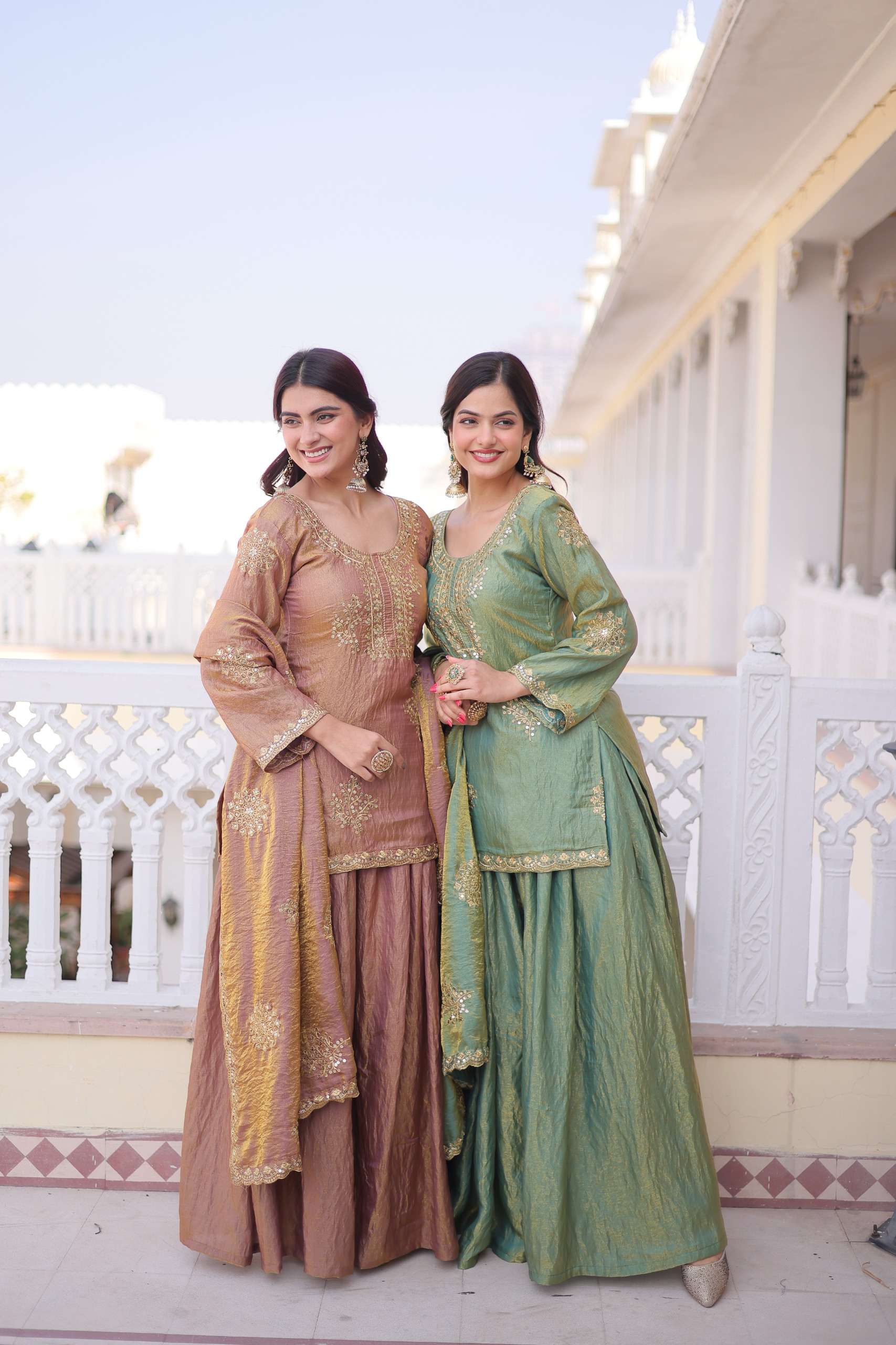 KA 1229 DESIGNER PARTY WEAR LADIES TOP SHARARA AND DUPATTA SET 