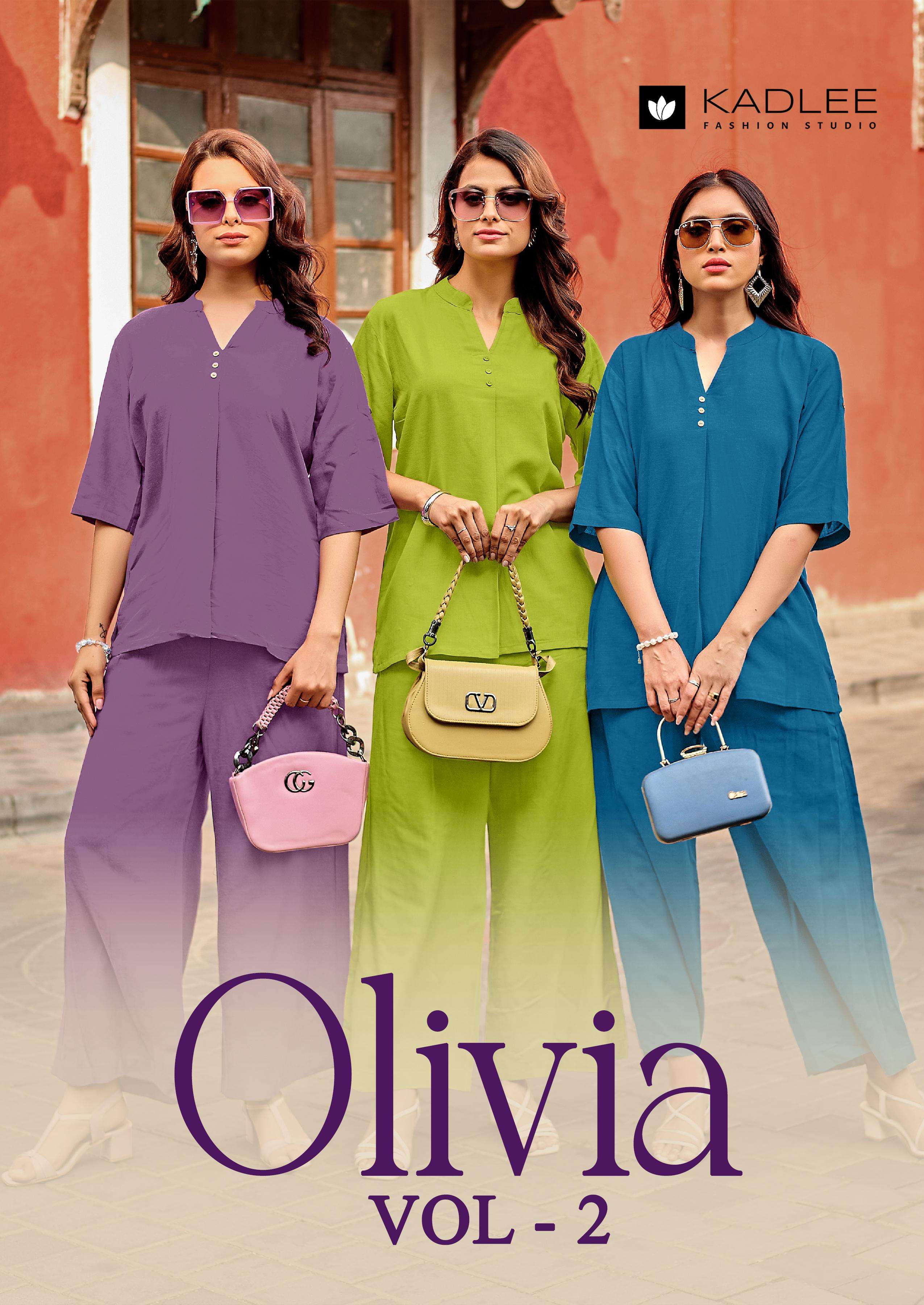 KADLEE FASHION OLIVIA VOL 2 RAYON FANCY SUMMER WEAR LADIES CO-ORD SET