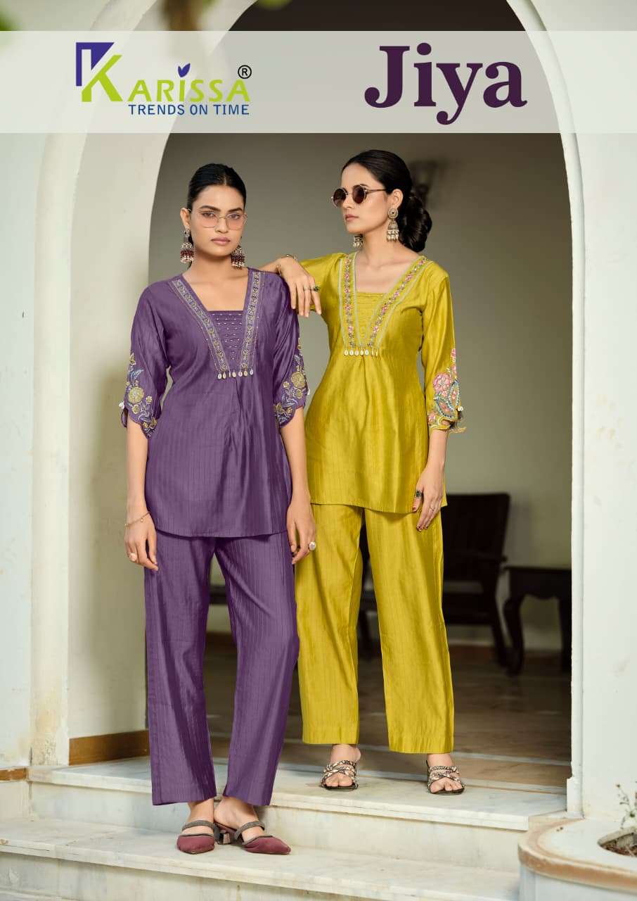 KARISSA JIYA VISCOSE FANCY PREETY LOOKS LADIES CO-ORD SET