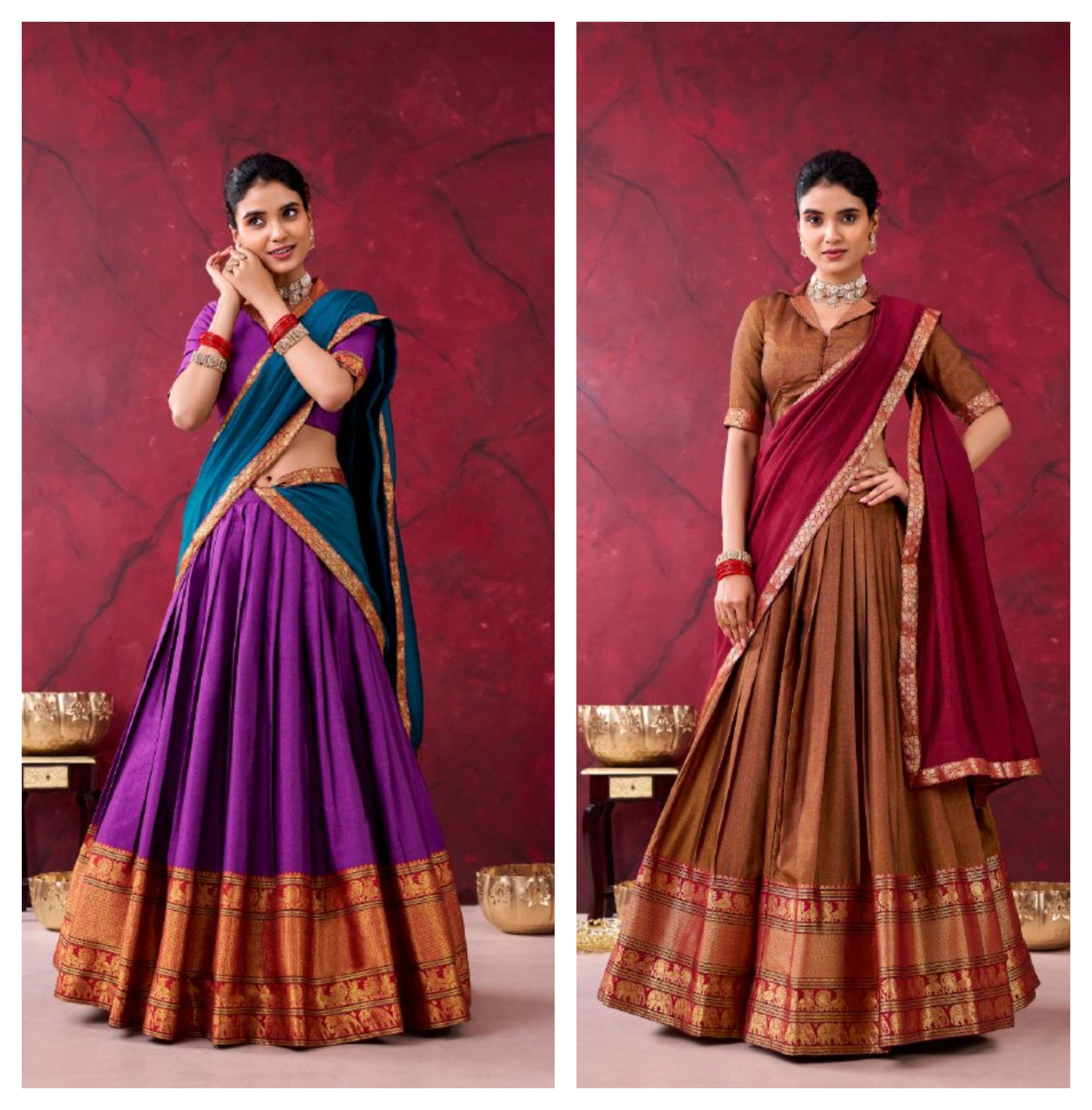 LNB D NO 2040 SILK DESIGNER TRADITIONAL WEAR FESTIVE WEAR LEHENGA CHOLI 