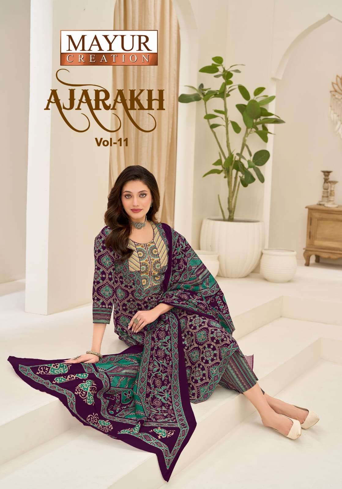  MAYUR CREATION AJARAKH VOL 11 STITCH COLLECTION 