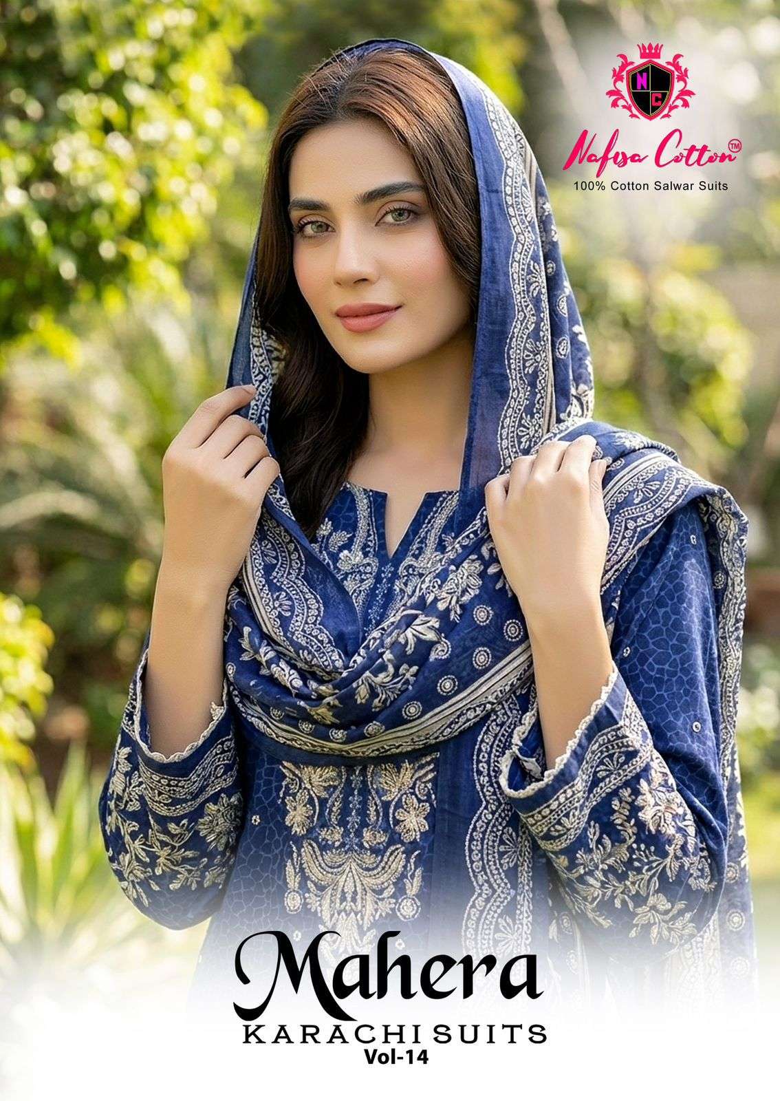 NAFISA COTTON MAHERA KARACHI SUITS VOL 14 COTTON DIGITAL PRINTS SALWAR SUIT	
