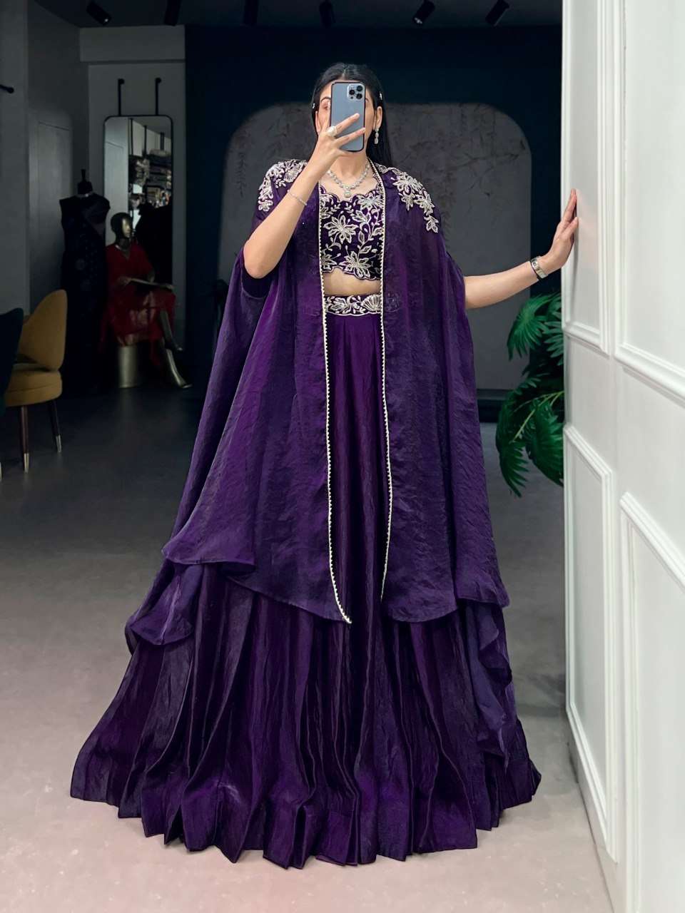NNK AAFREEN SILK HEAVY PREETY LOOK DESIGNER INDO WESTERN STYLE DRESS 