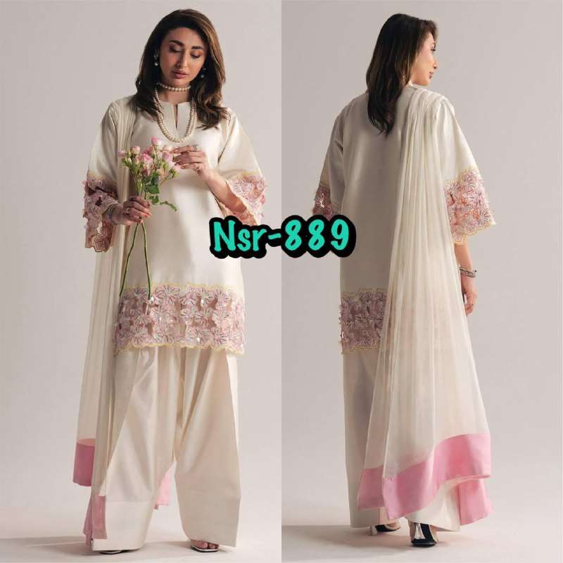 NSR 889 CREPE PAKISTANI STYLE DESIGNER LOOK LADIES SUIT