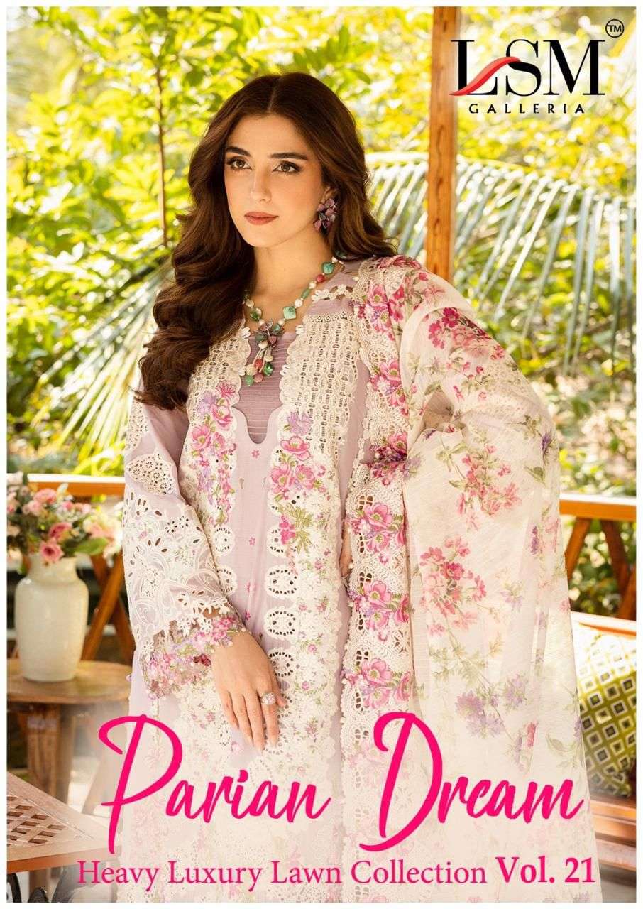 PARIAN DREAM HEAVY LUXURY LAWN COLLECTION VOL 21 COTTON DIGITAL PRINT SALWAR SUIT