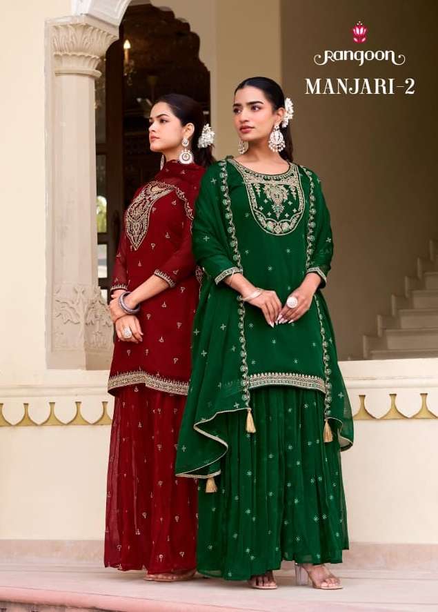 RANGOON MANJARI VOL 2 CHIFFON DESIGNER WORK PARTY WEAR LADIES SUIT