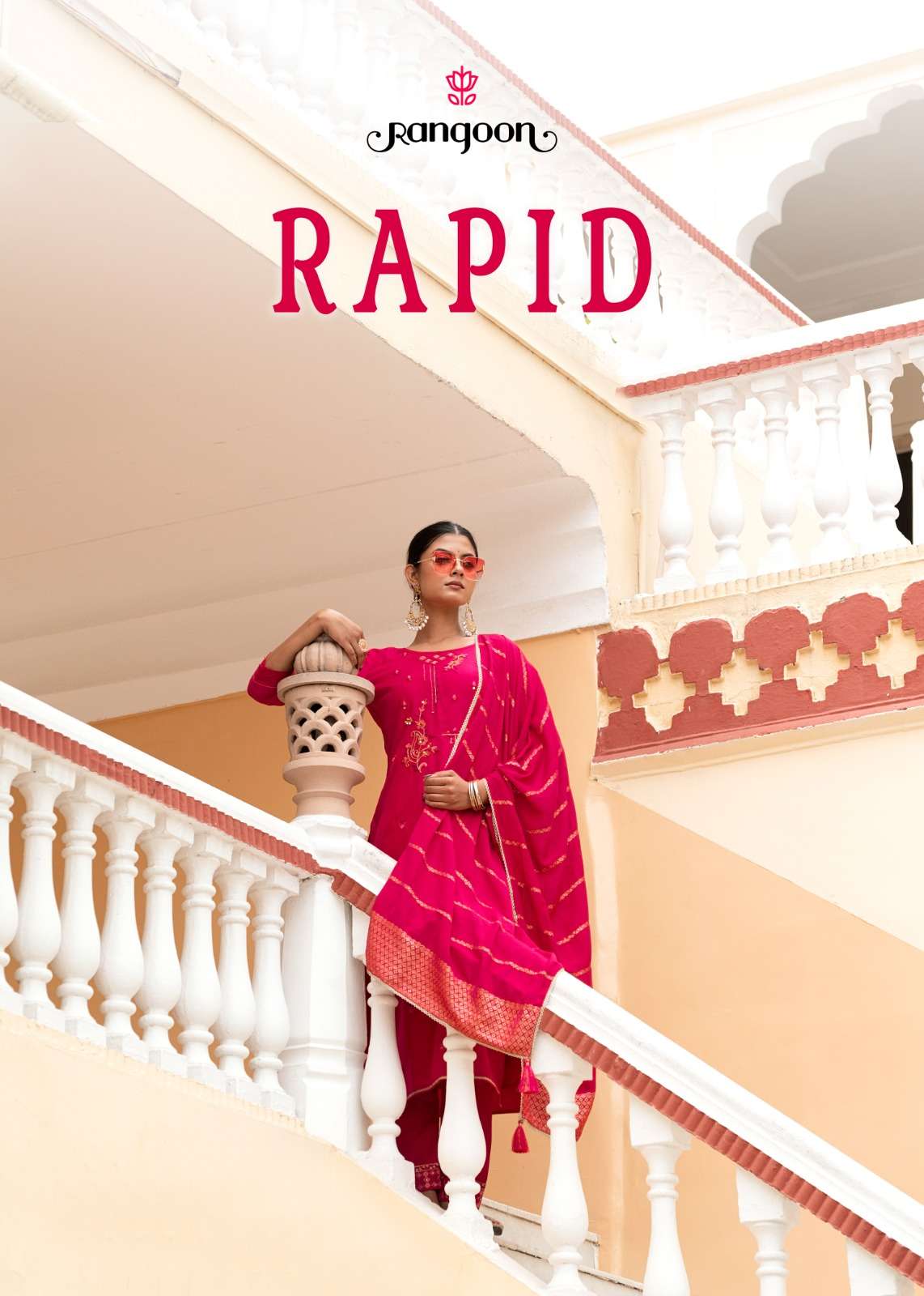 RANGOON RAPID VISCOSE FANCY WORKS LADIES 3PCS SET COLLECTION 