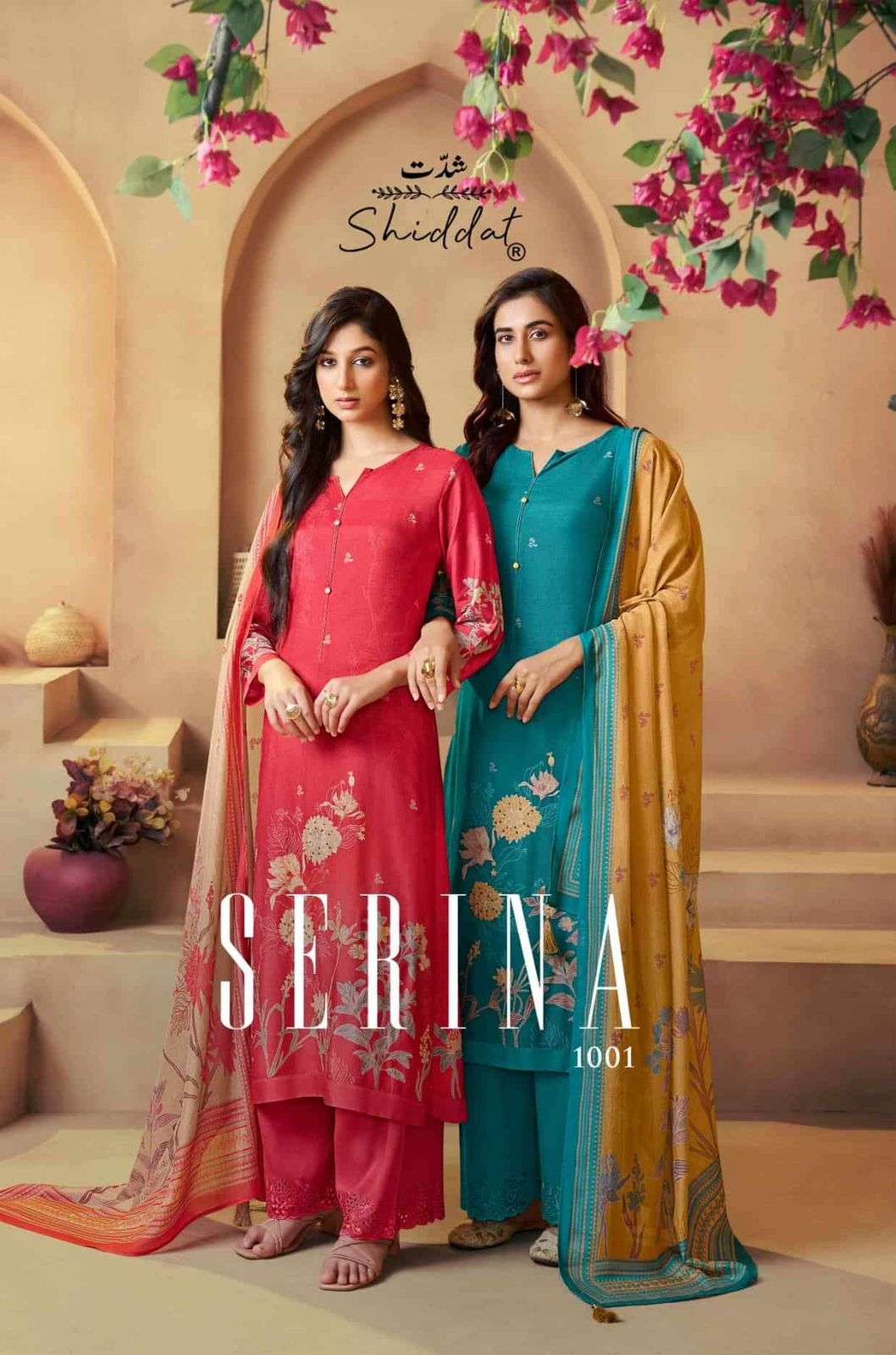 SHIDDAT SERINA 1001 MUSLIN DIGITAL PRINT WITH FANCY WORK SUIT