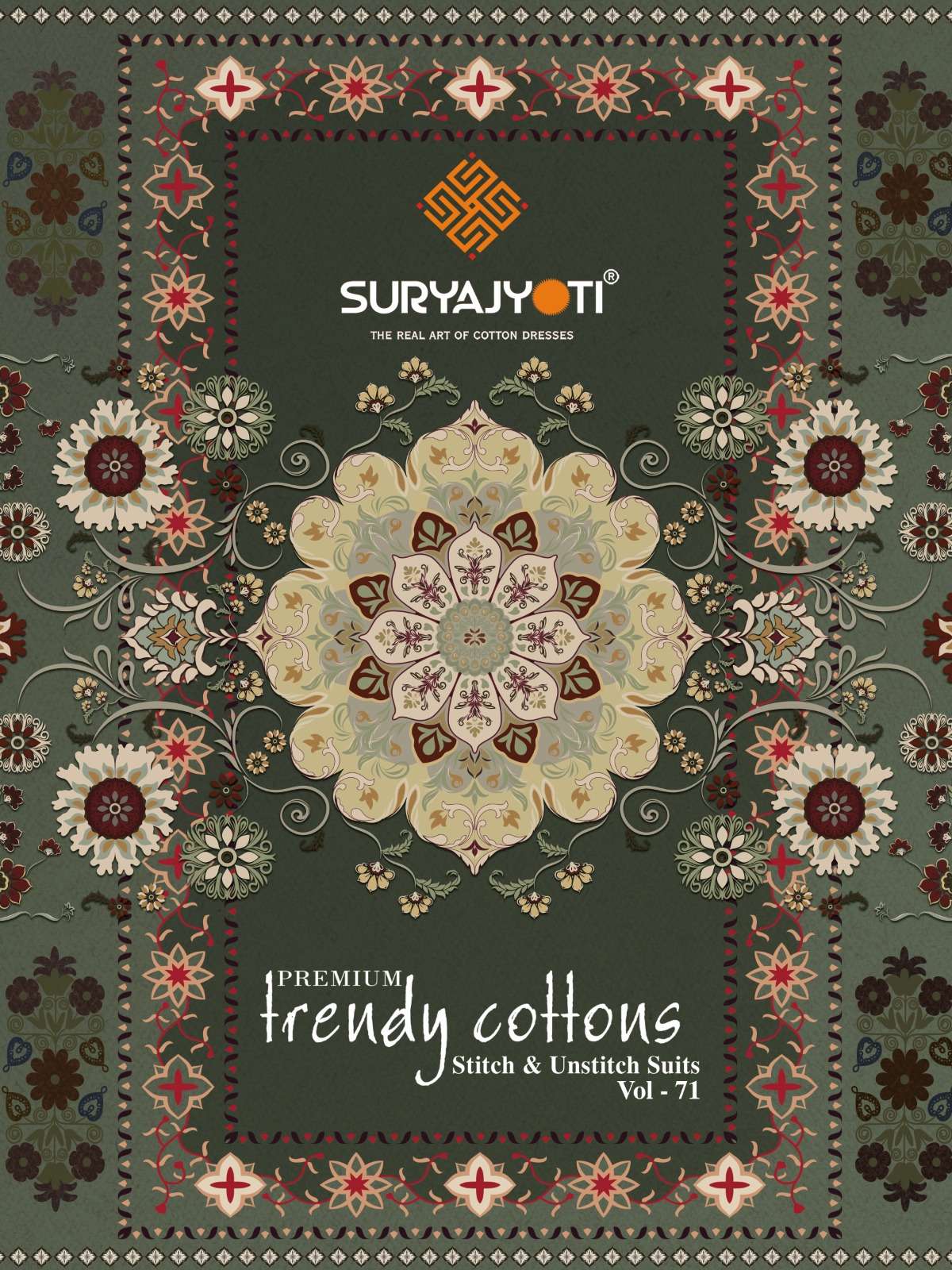 SURYAJYOTI TRENDY COTTON VOL 71 STITCHED COLLECTION	