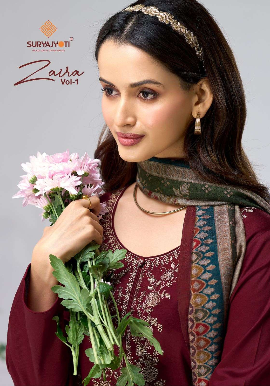 SURYAJYOTI ZAIRA VOL 1 JAM SATIN HEAVY EMBROIDERY DESIGNER WORK SUIT