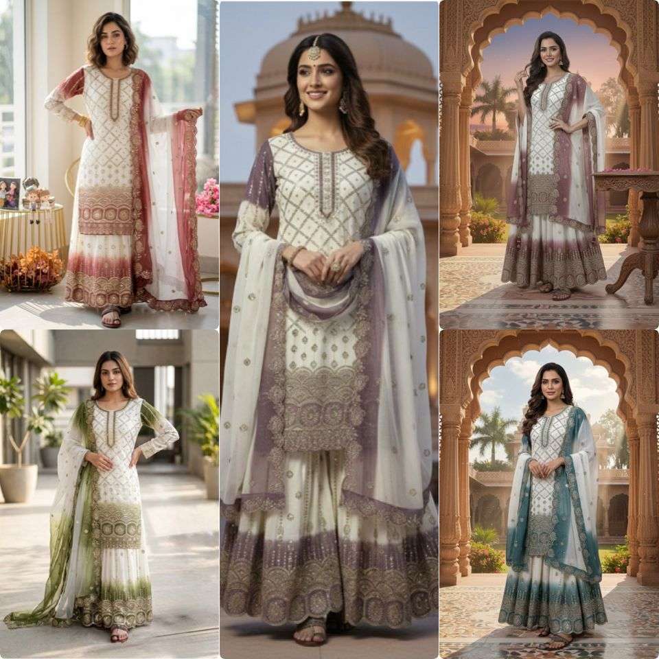 AD 223 GEORGETTE HEAVY DESIGNER PARTY WEAR LADIES SUIT