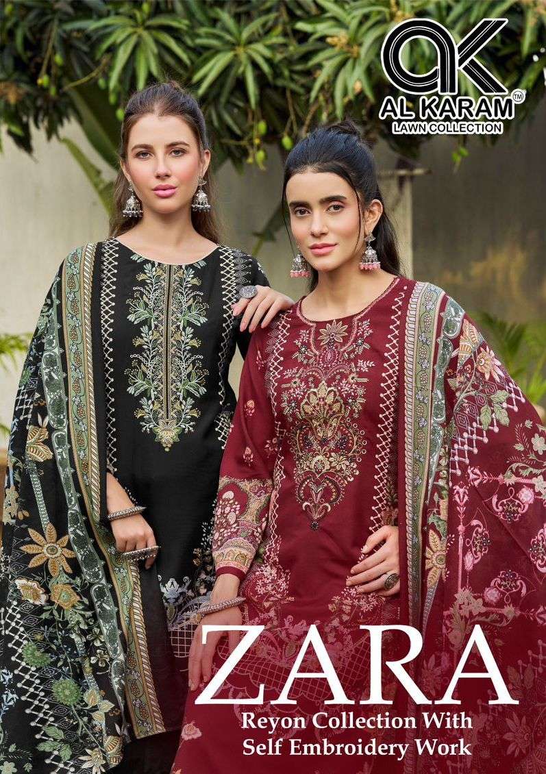 AL KARAM ZARA COTTON DIGITAL PRINT WITH FANCY WORK SUIT