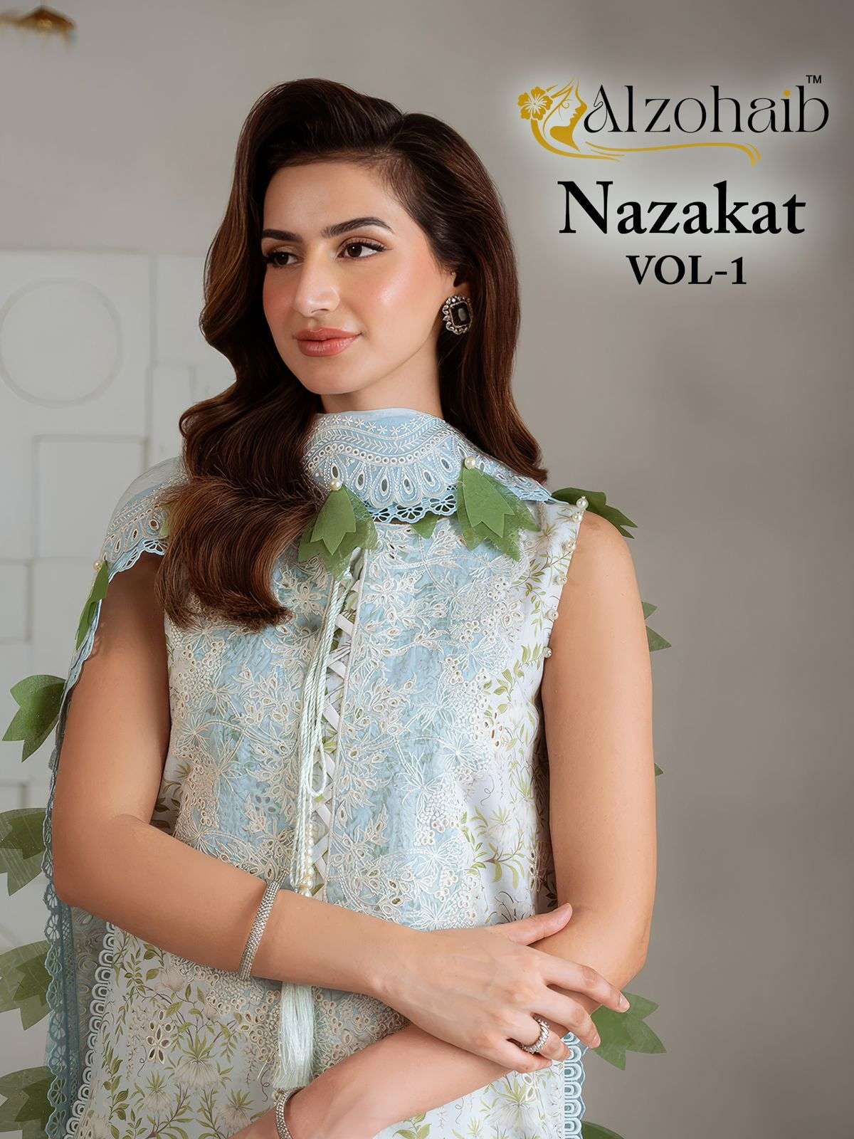 AL ZOHAIB NAZAKAT VOL 1 COTTON HEAVY PATCH EMBROIDERY WORKS SUIT