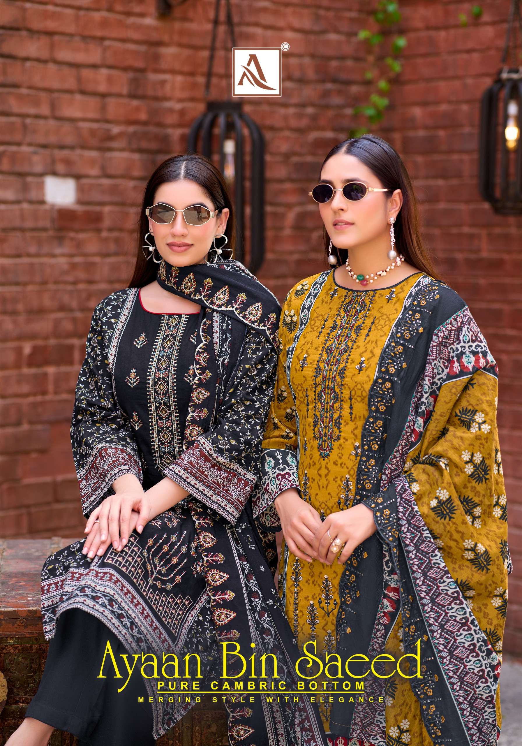 ALOK SUITS AYAAN BIN SAEED COTTON DIGITAL PRINT WITH FANCY EMBROIDERY WORK SUIT