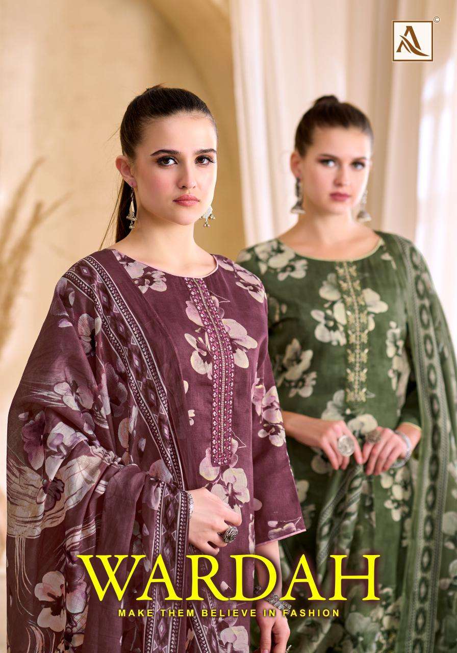 ALOK SUITS WARDAH JAM COTTON PRINT WITH FANCY WORK SUIT