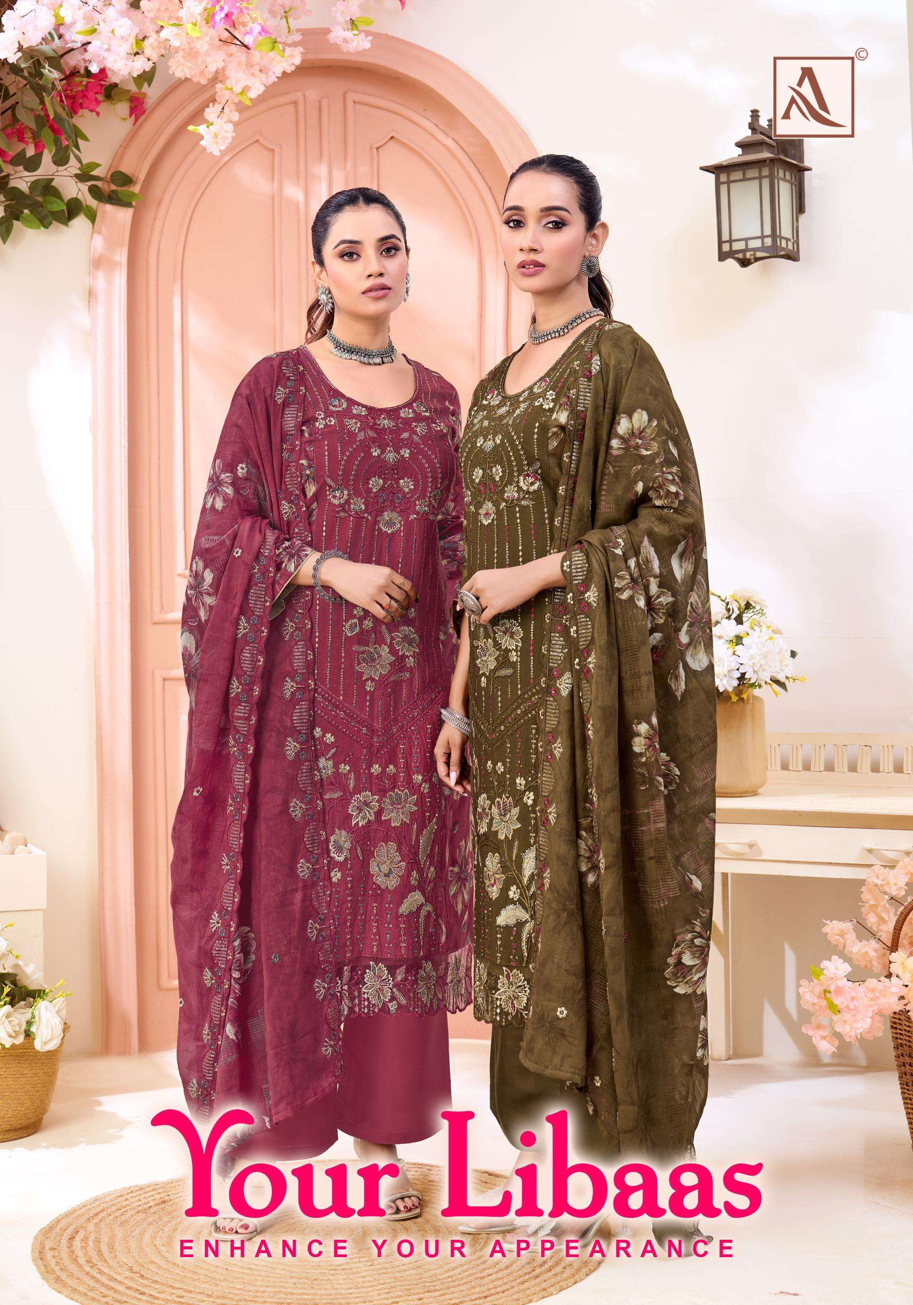 ALOK SUITS YOUR LIBAAS COTTON DIGITAL PRINT WITH FANCY EMBROIDERY WORK SUIT