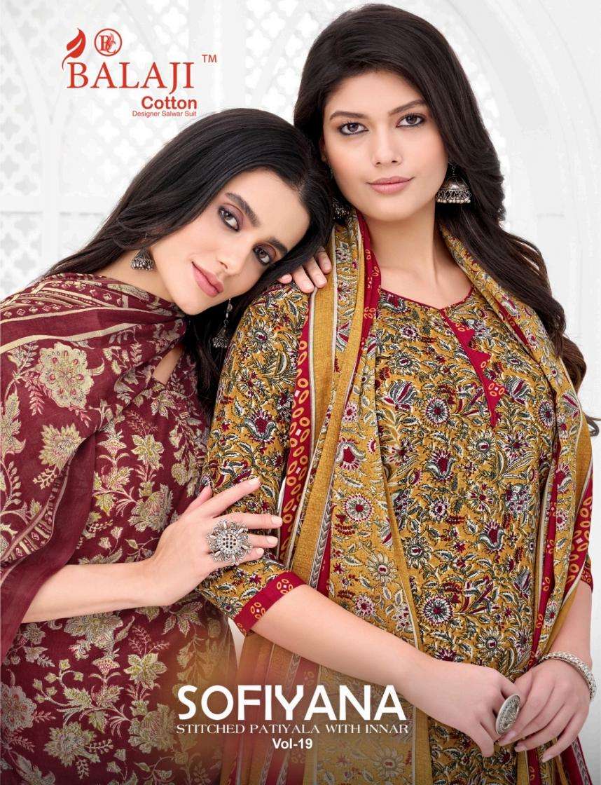 BALAJI COTTON SOFIYANA VOL 19 COTTON READY MADE PATIYALA SUIT