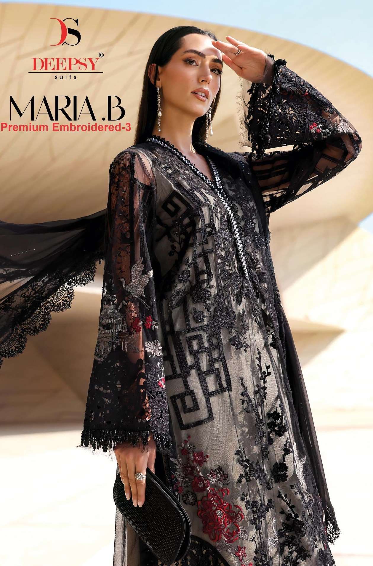 DEEPSY SUITS MARIA B PREMIUM EMBROIDERED VOL 3 COTTON HEAVY EMBROIDERY WORKS SUIT