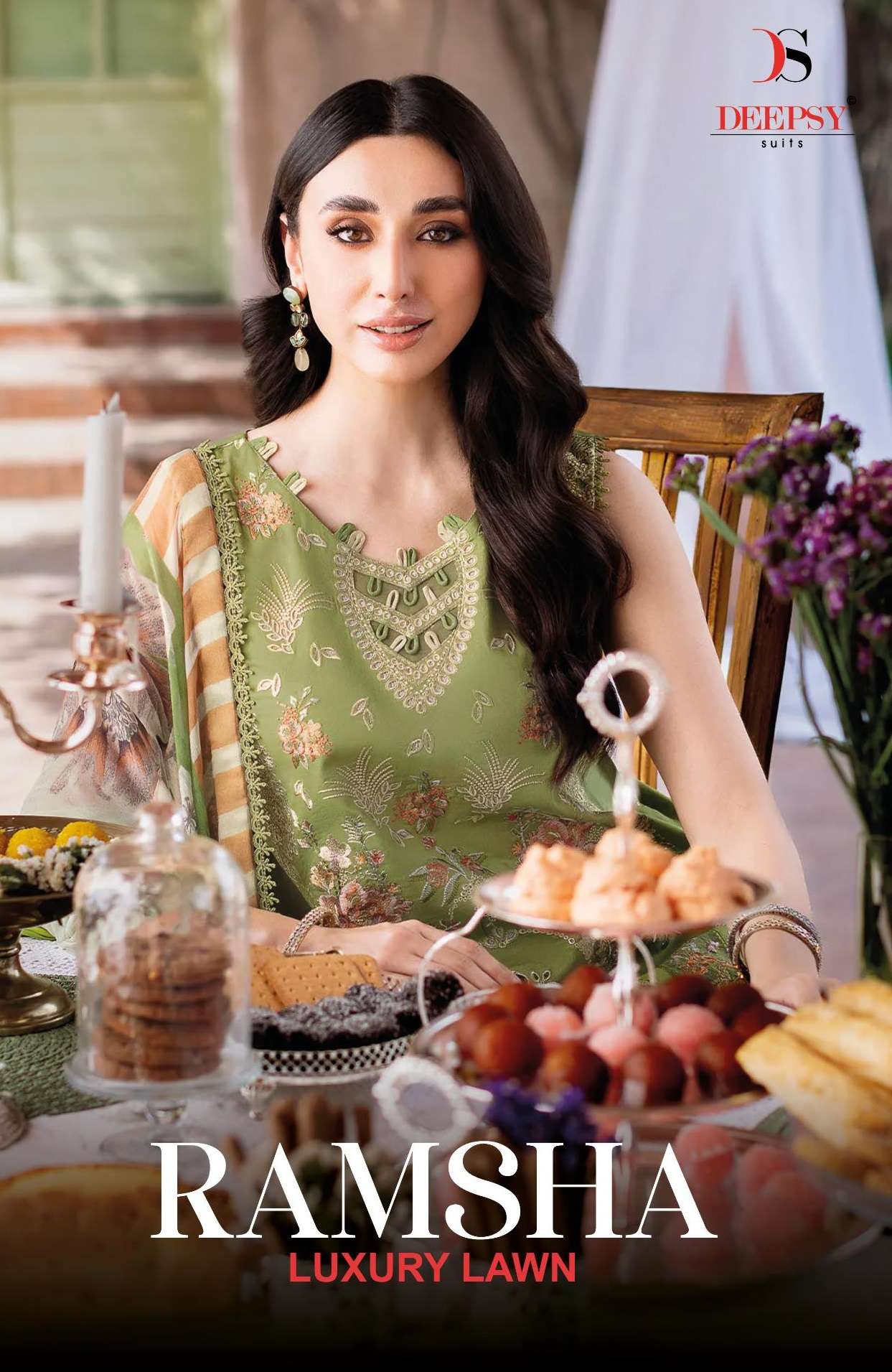DEEPSY SUITS RAMSHA LUXURY LAWN VOL 2 COTTON EMBROIDERY WORK SUIT
