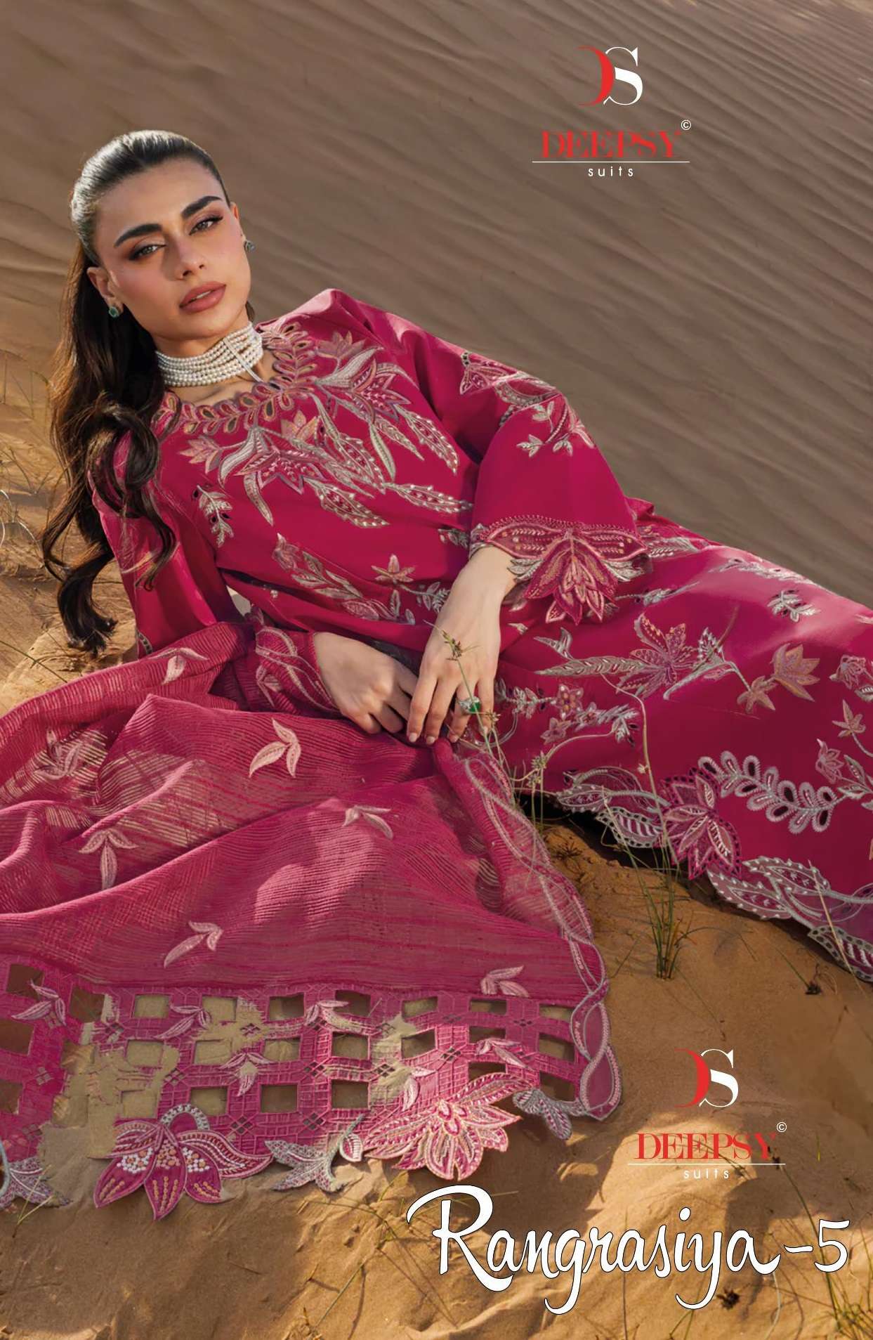 DEEPSY SUITS RANGRASIYA PREMIUM LAWN VOL 5 COTTON EMBROIDERY DESIGNER PAKISTANI SUIT