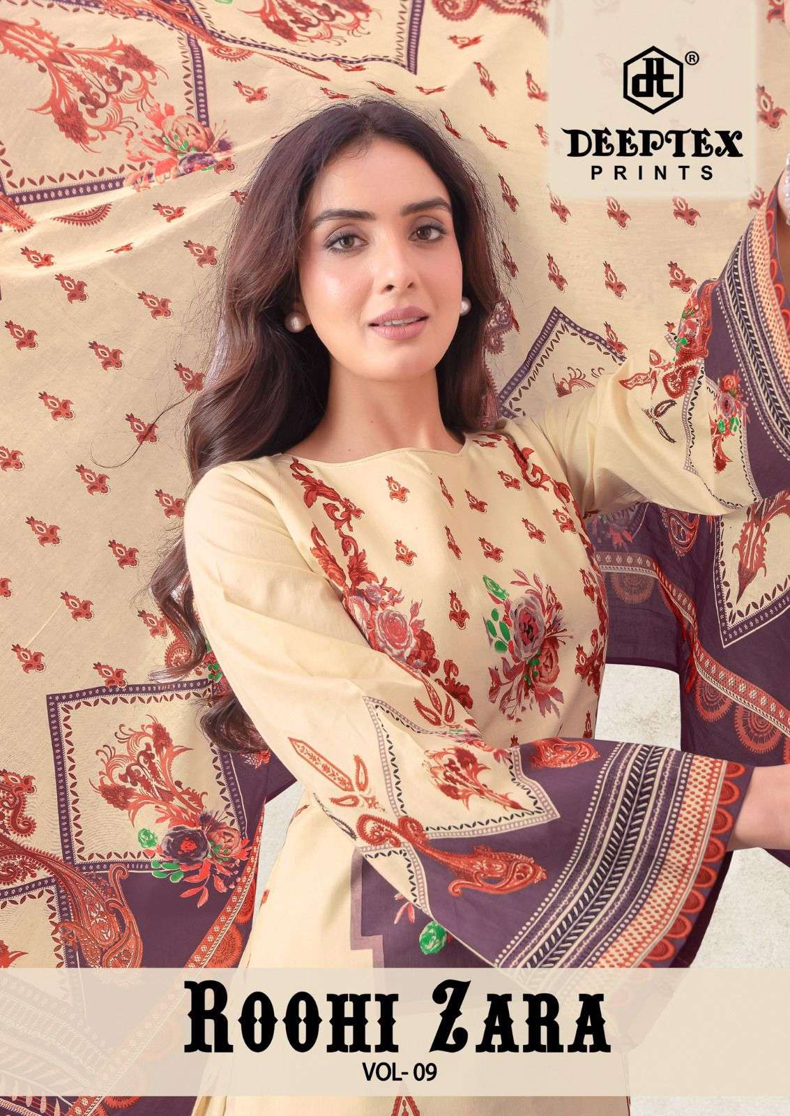DEEPTEX PRINTS ROOHI ZARA VOL 9 LAWN COTTON DIGITAL PRINTS SALWAR SUIT