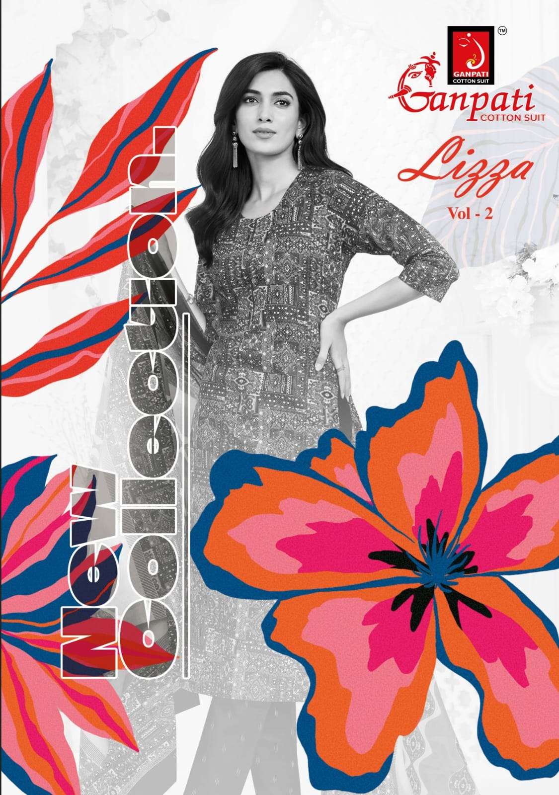 GANPATI LIZZA VOL 2 COTTON PRINTED READY MADE SUIT