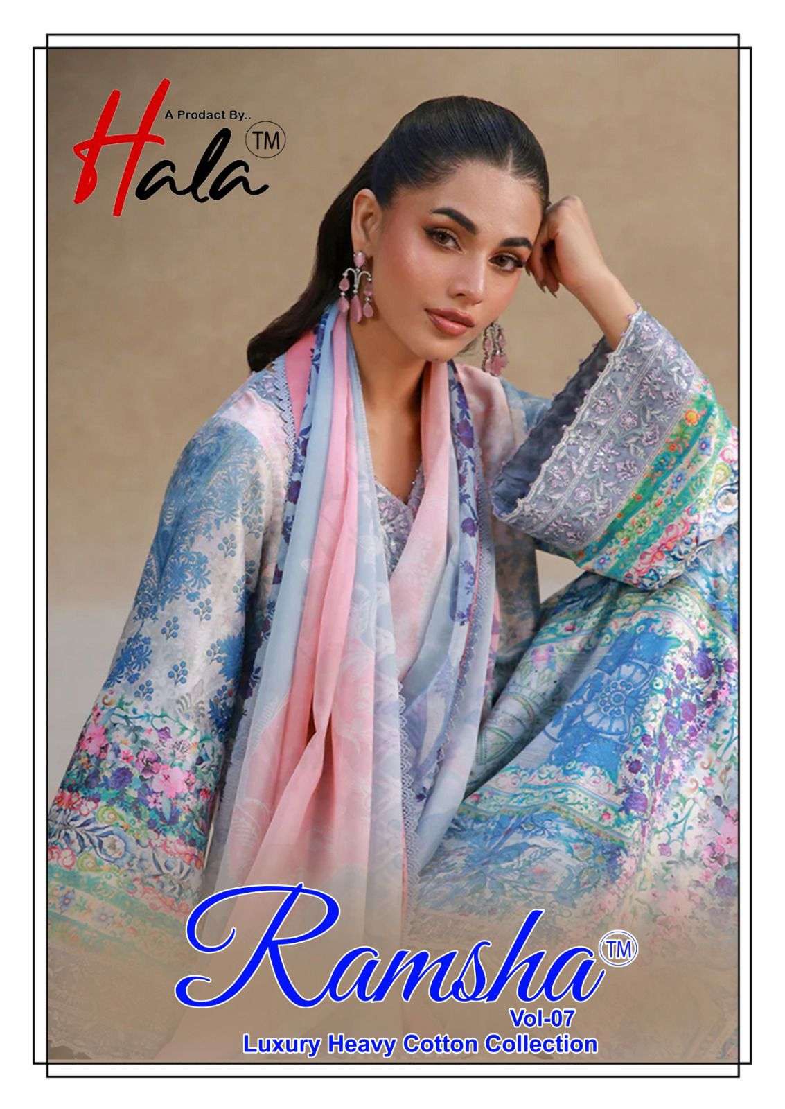 HALA RAMSHA VOL 7 COTTON DIGITAL KARACHI PRINTS SALWAR SUIT
