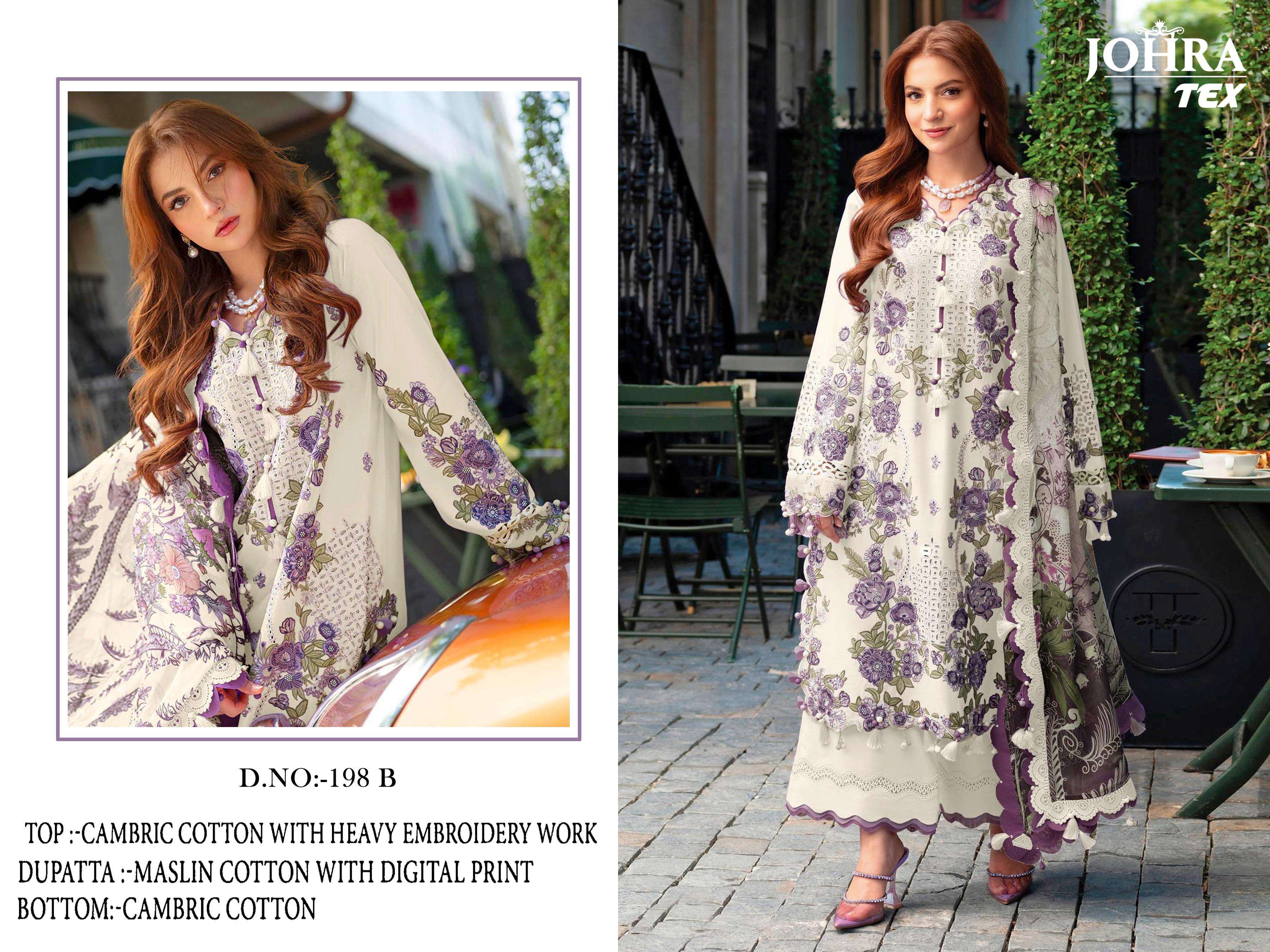 JT 198 COTTON WITH HEAVY EMBROIDERY WORK PAKISTANI SUIT