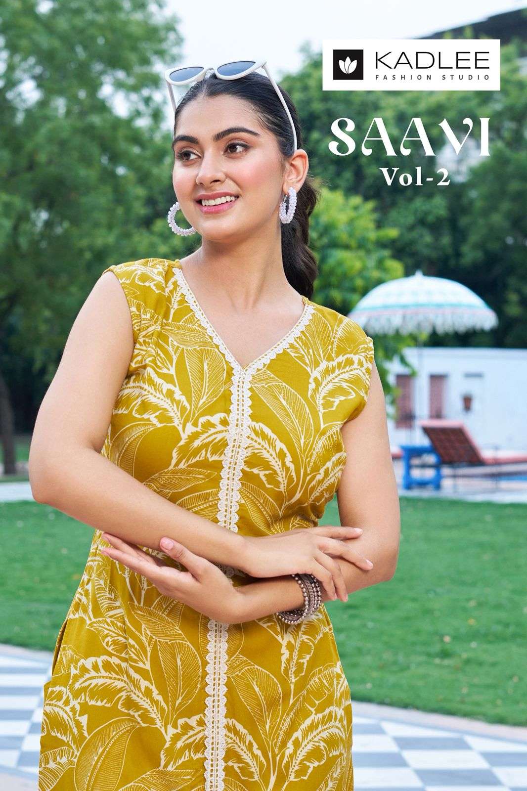 KADLEE FASHION SAAVI VOL 2 RAYON PRINT FANCY LADIES KURTI WITH BOTTOM PAIR 