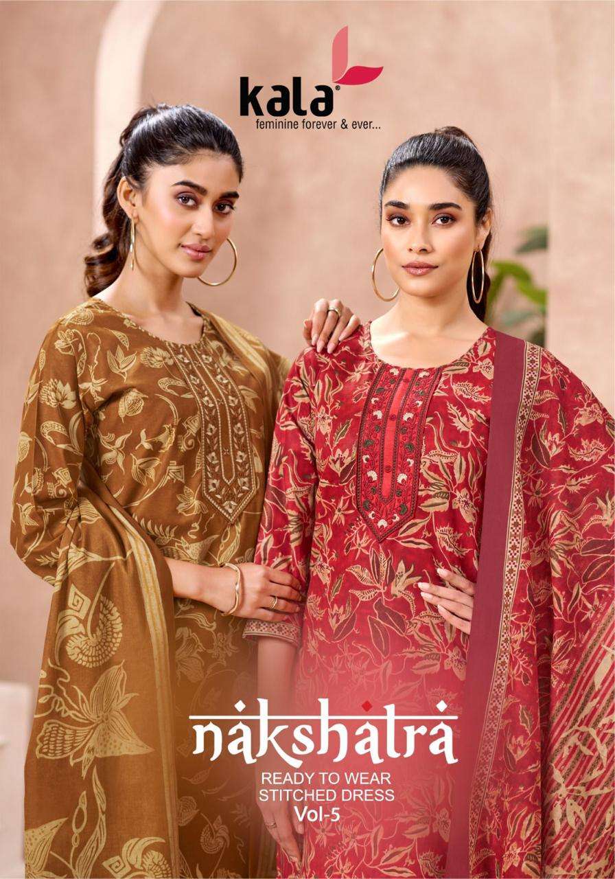 KALA FASHION NAKSHATRA VOL 5 COTTON PRINTED LADIES READY MADE SUIT	