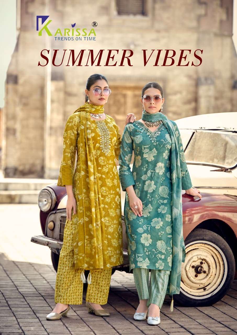 KARISSA SUMMER VIBES COTTON PRINTED FANCY SUMMER WEAR LADIES 3PCS SET COLLECTION 