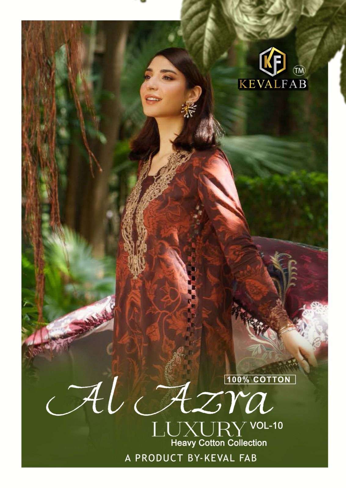 KEVAL FAB AL AZARA VOL 10 COTTON DIGITAL PRINT SALWAR SUIT	
