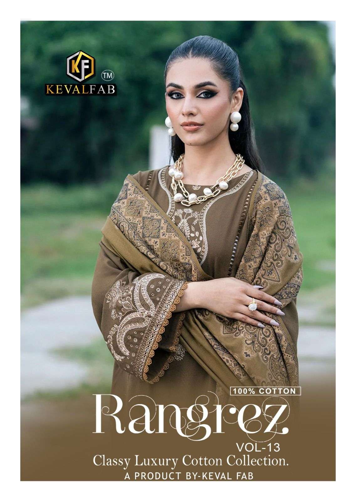 KEVAL FAB RANGREZ VOL 13 COTTON DIGITAL PRINTS SALWAR SUIT	