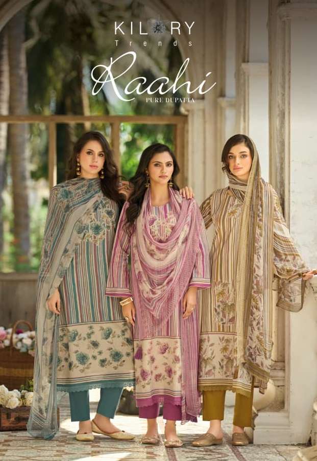 KILORY TRENDS RAAHI LAWN COTTON DIGITAL PRINT WITH EMBROIDERY WORK SUIT