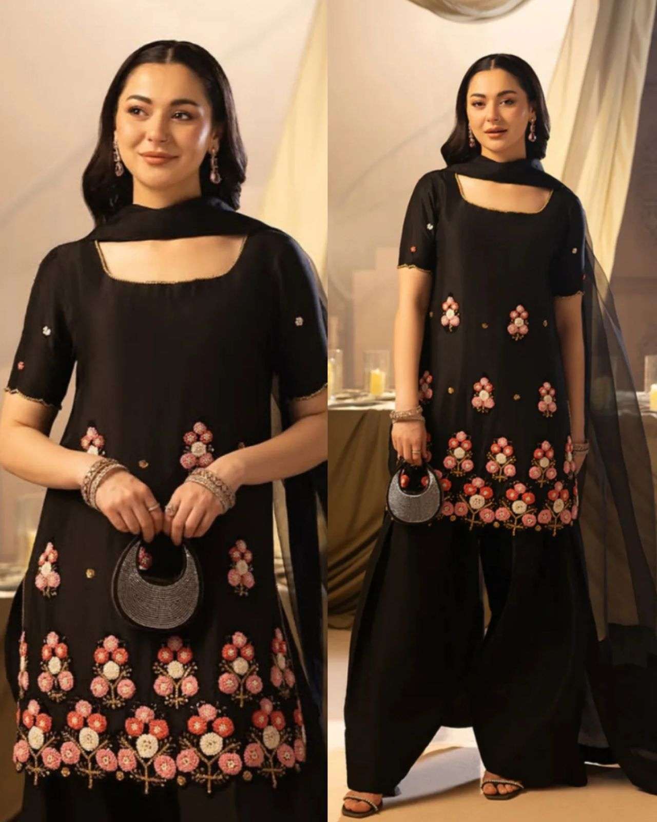 LG 2076 SILK WITH PREETY LOOK DESIGNER LADIES PARTY WEAR SUIT