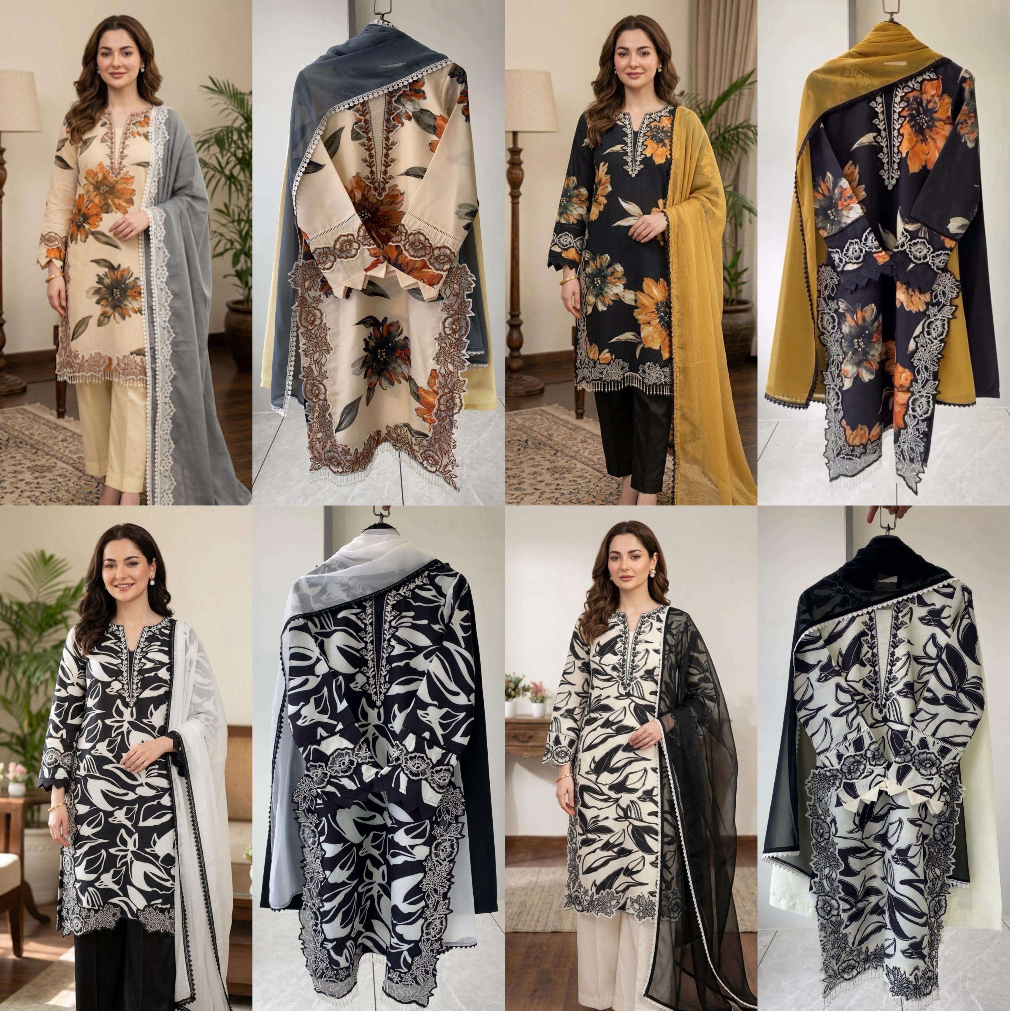 LG 2077 SILK DIGITAL PRINT WITH FANCY PAKISTANI STYLE HANIA AMIR SPECIAL COLLECTION 