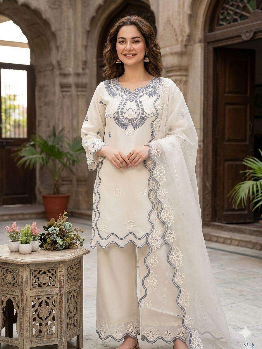 LG 2081 SILK PAKISTANI STYLE DESIGNER LOOK PARTY WEAR LADIES SUIT