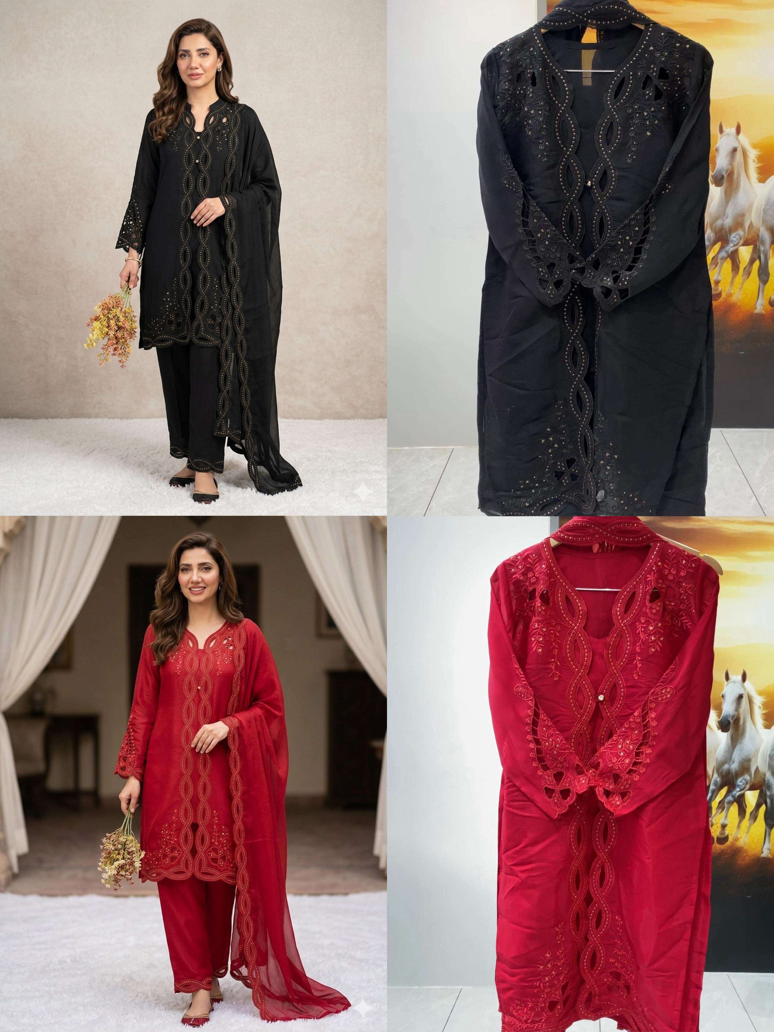 LM 18 CHANDERI SILK BEAUTIFUL DESIGNER LOOK PARTY WEAR LADIES SUIT