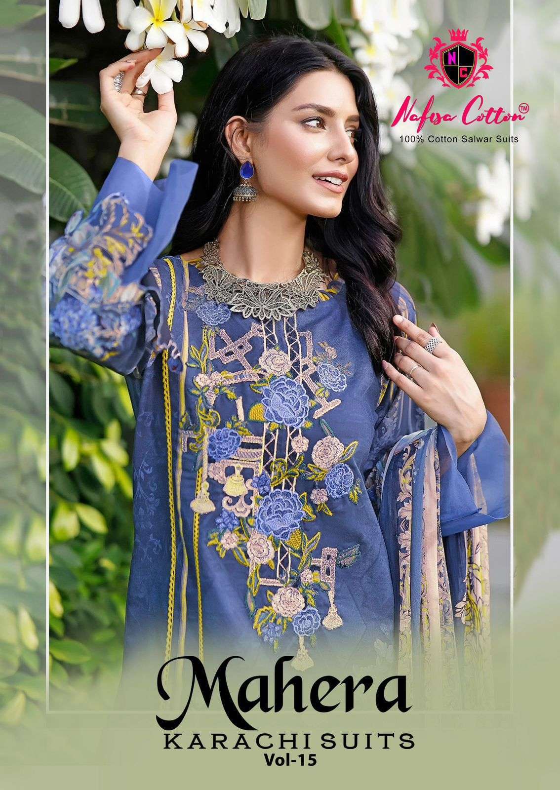 NAFISA COTTON MAHERA KARACHI SUITS VOL 15 COTTON DIGITAL PRINTS SALWAR SUIT	
