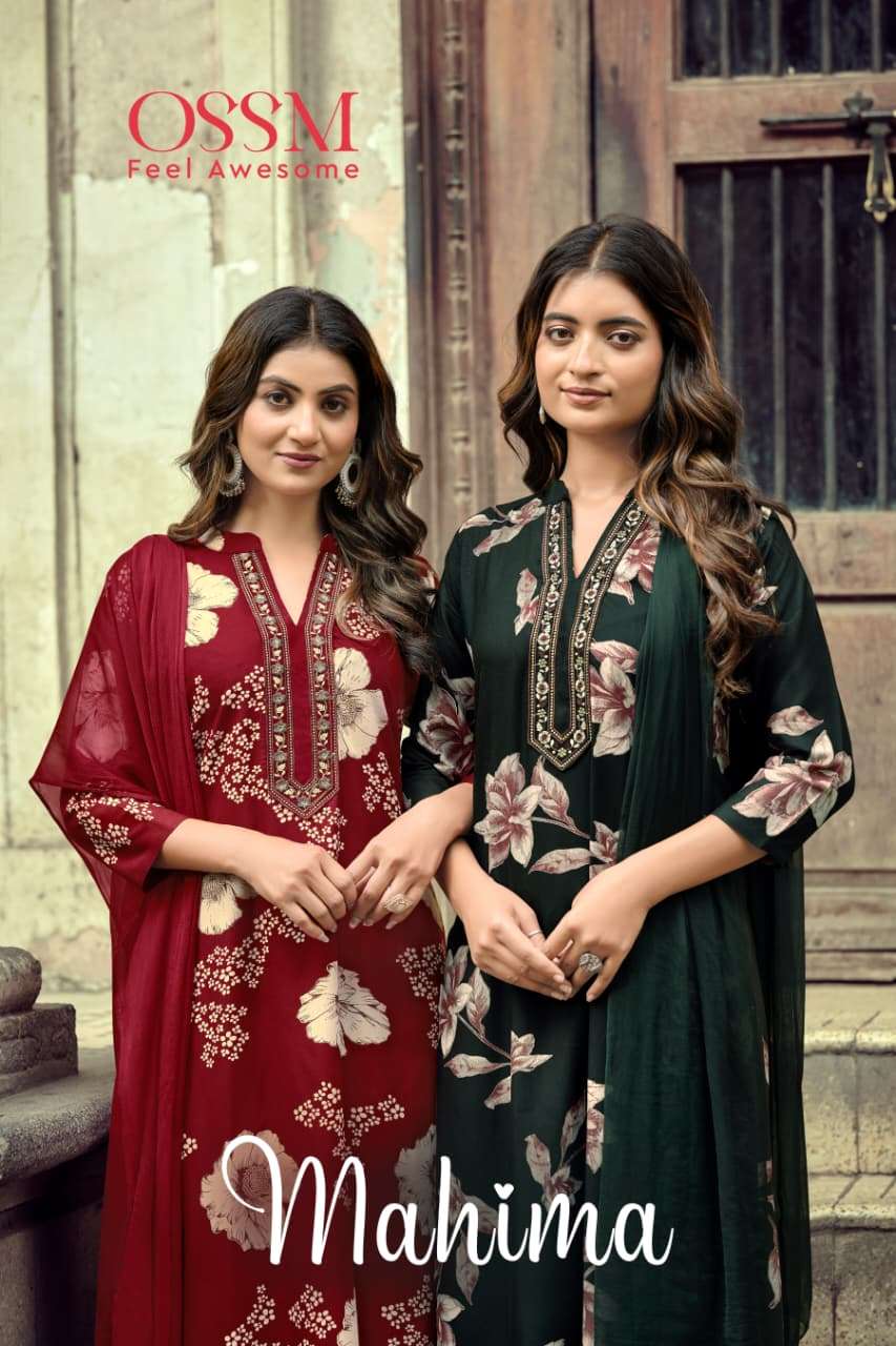 OSSM MAHIMA RAYON FANCY WORKS LADIES 3PCS SET COLLECTION