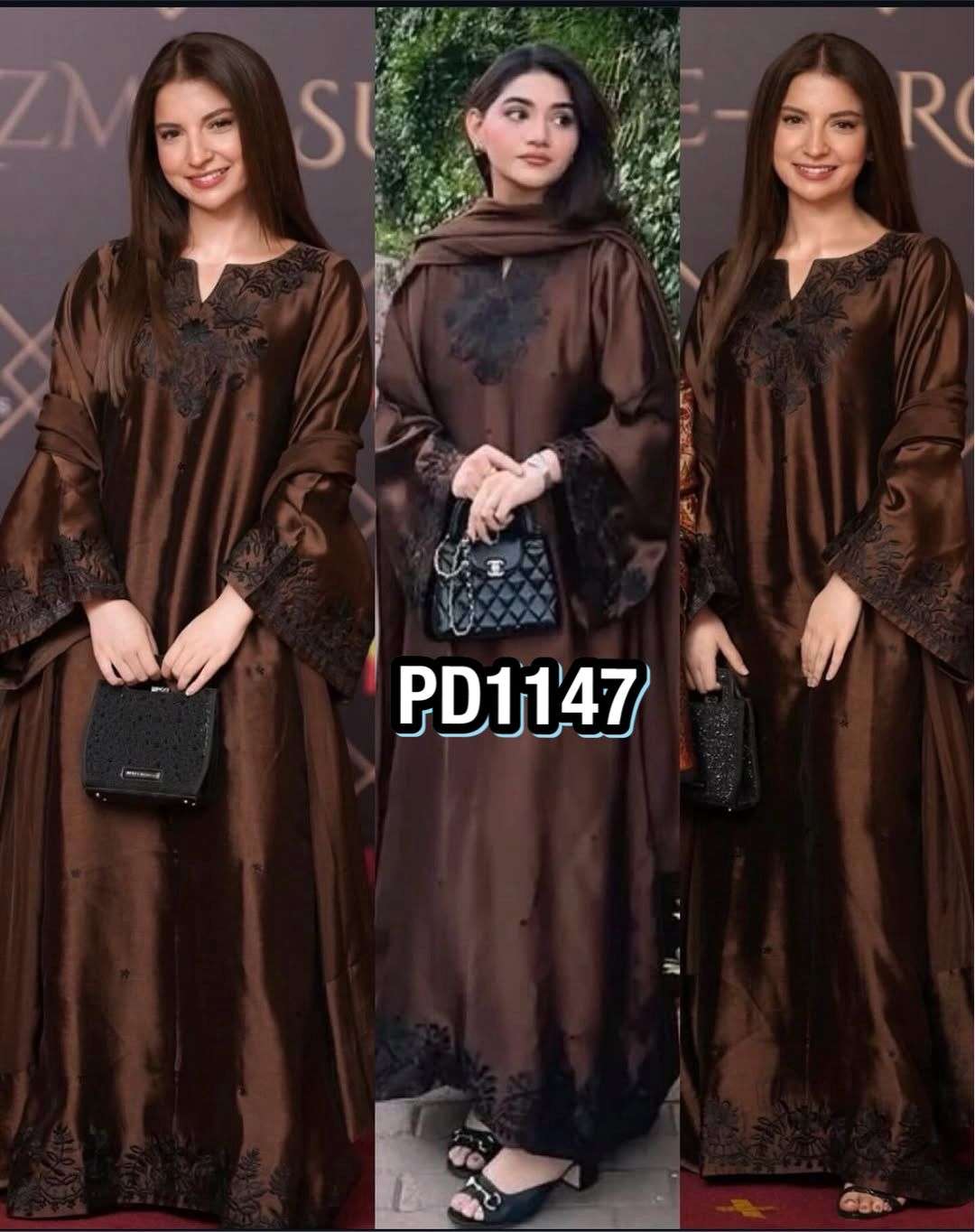 PD 1147 SATIN DESIGNER PARTY WEAR LOOK LADIES SUIT