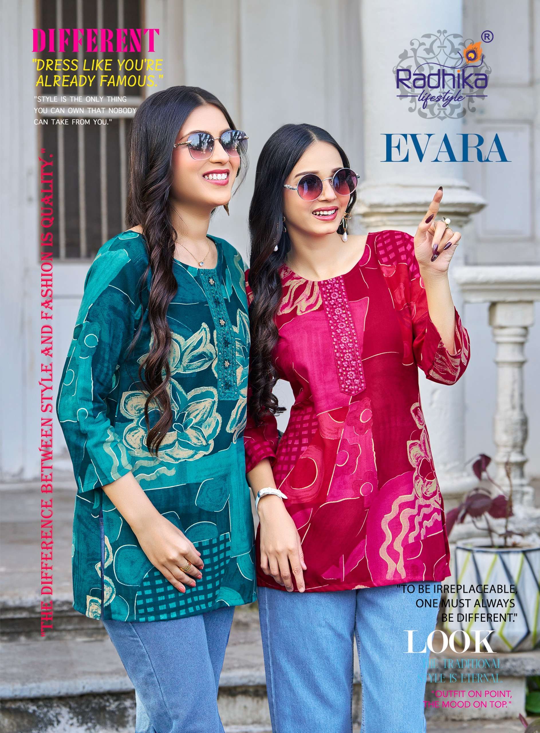 RADHIKA LIFESTYLE EVARA VOL 1 RAYON FOIL PRINT FANCY SUMMER WEAR LADIES TOP