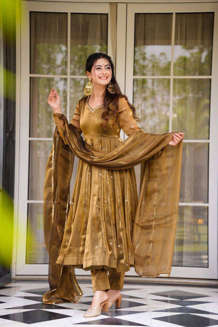 RTC 5897 JIMMY CHOO FABRIC DESIGNER PARTY WEAR LADIES ANARKALI GOWN SUIT