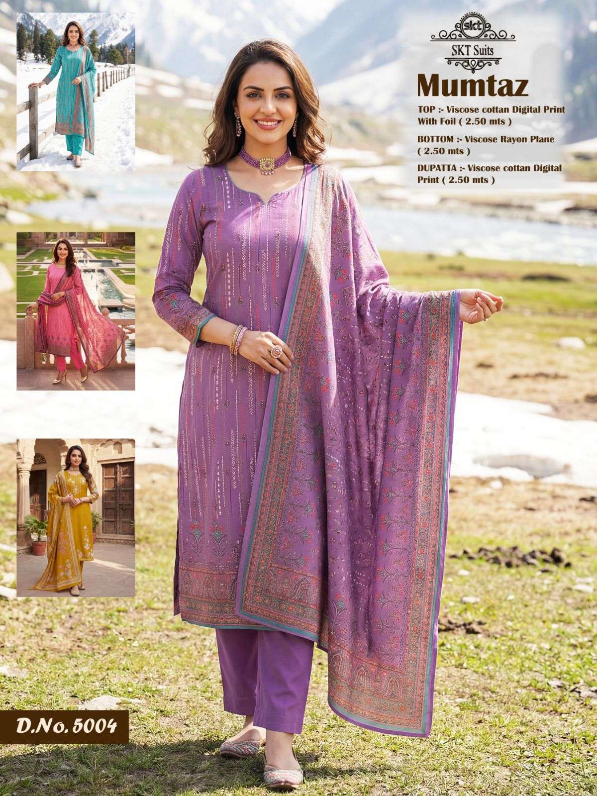 SKT SUITS MUMTAZ VISCOSE COTTON DIGITAL PRINT WITH WORKS SUIT