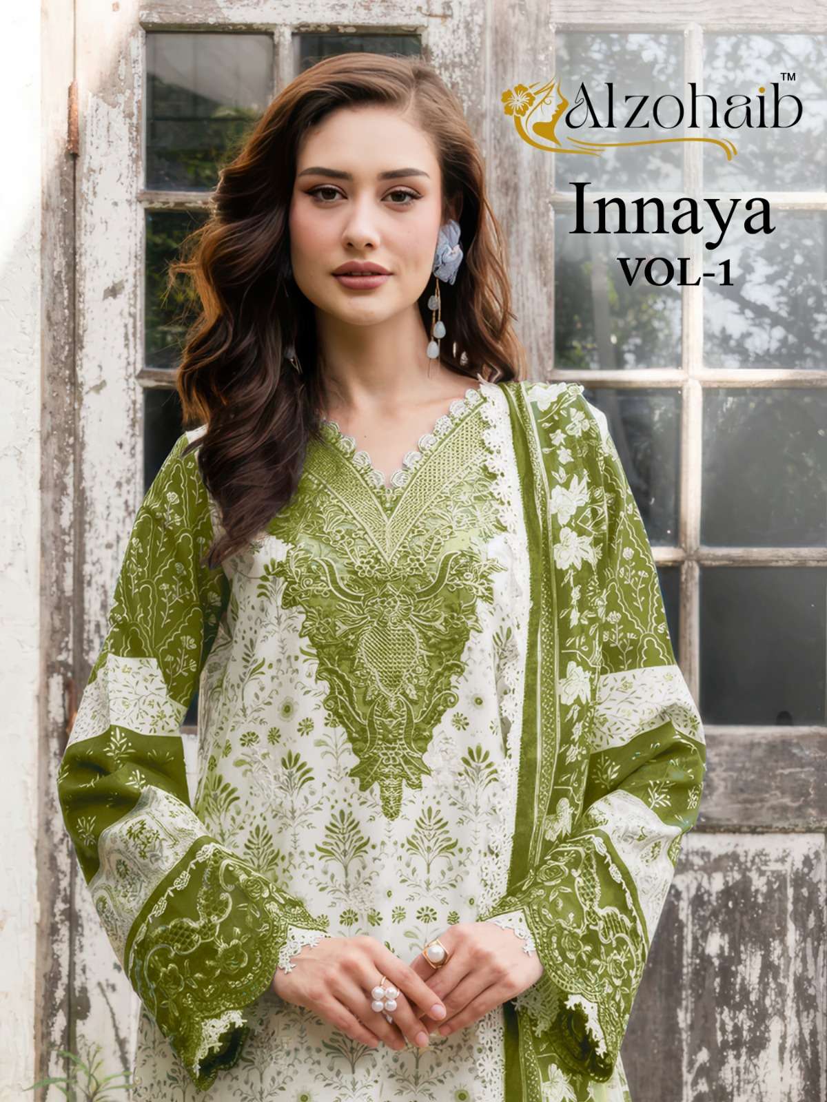AL ZOHAIB INNAYA COTTON HEAVY PATCH EMBROIDERY WORK PAKISTANI SUIT